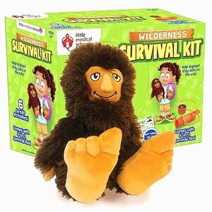 Little Medical School Wilderness Survival Adventure Play Set & Bigfoot Plush Toy